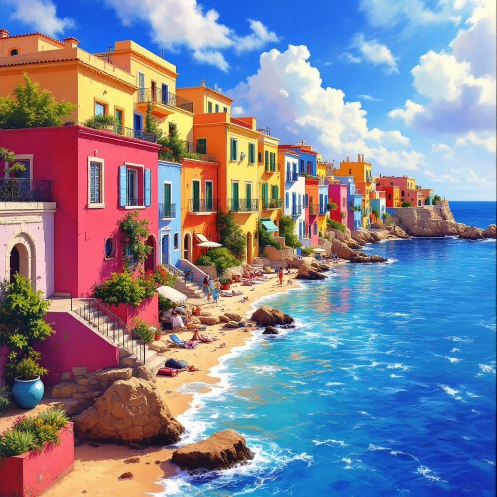 Vibrant Beach Houses in Malta