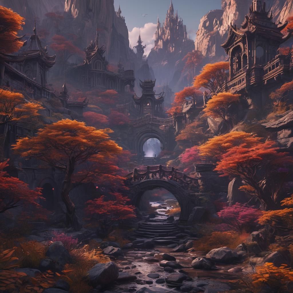 Firefox in Detailed Matte Painting Concept Art