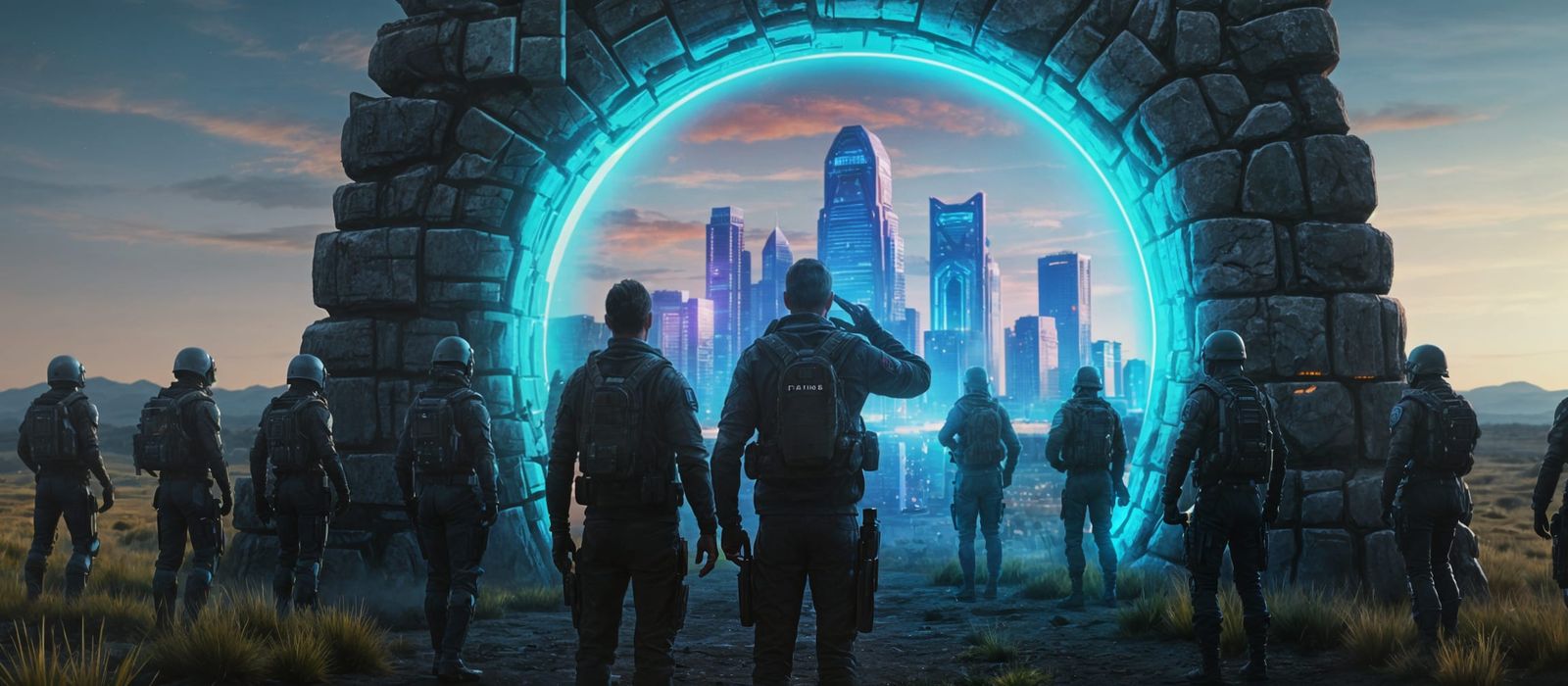 First-Person View of Sci-Fi Portal Encounter