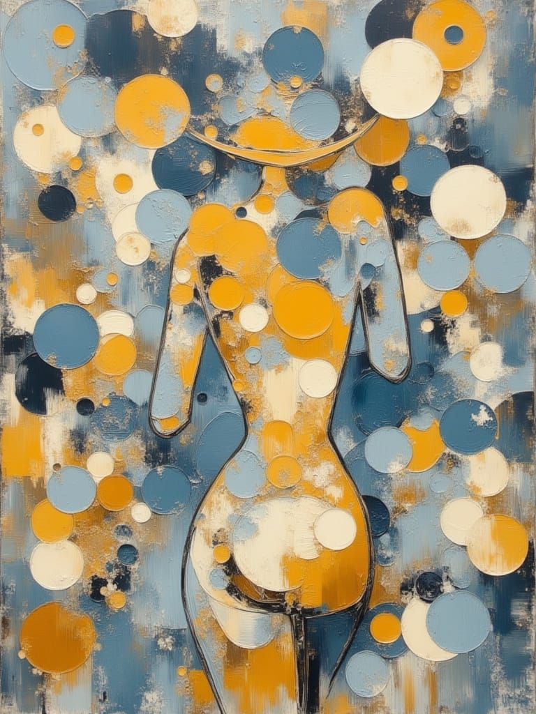 Expressive Figurative Painting of a Woman in Bikini