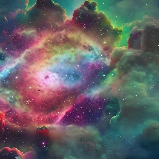 rosette nebula detailed matte painting, deep color, fantasti...
