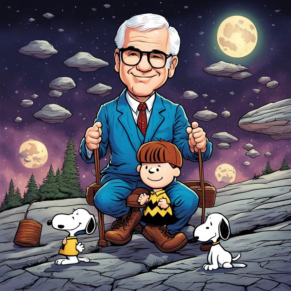 Actor Steve Martin as a Peanuts Character Mark Brooks and Da...