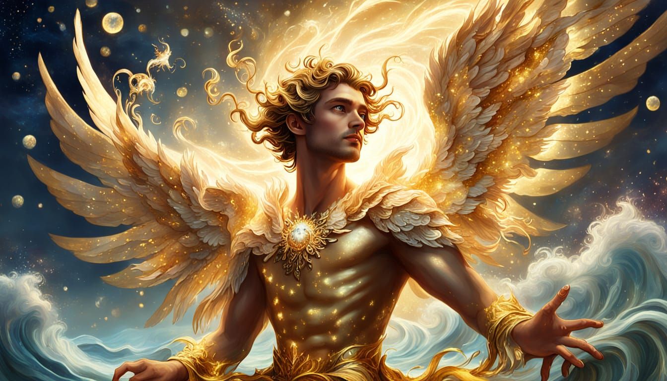 Mercury with Crab in Baroque Fantasy Art