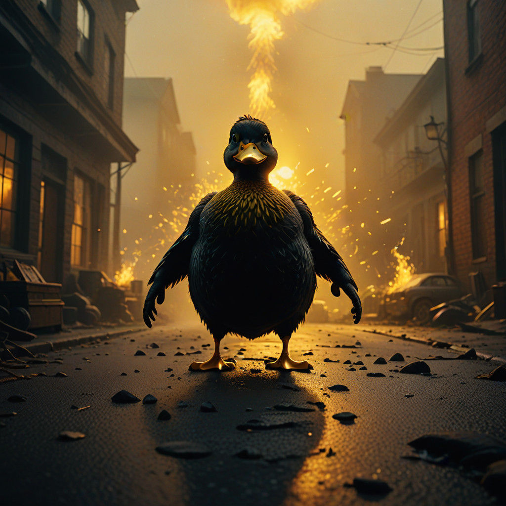 Epic Tokyo Monster Encounter: A Yellow Duck Emerges from the...