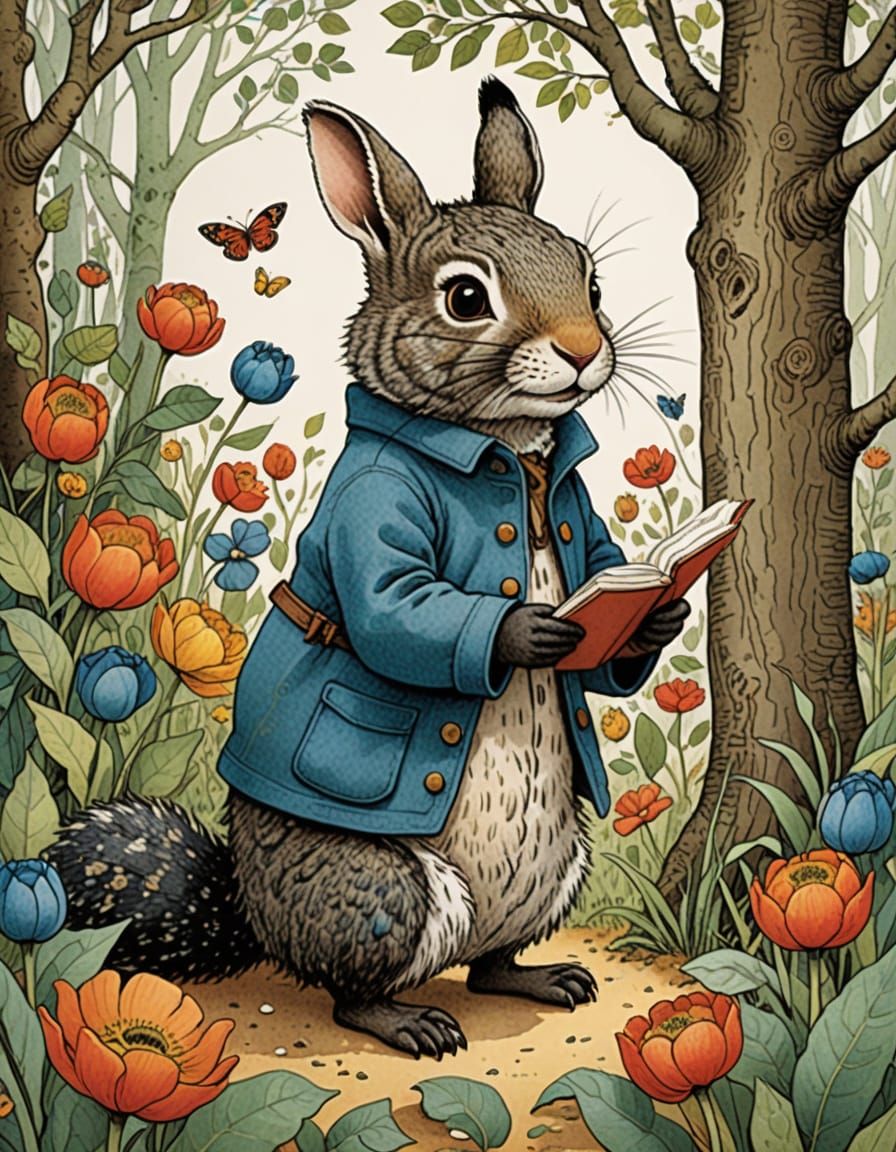 Timeless Black and White Children's Illustrations for Colori...