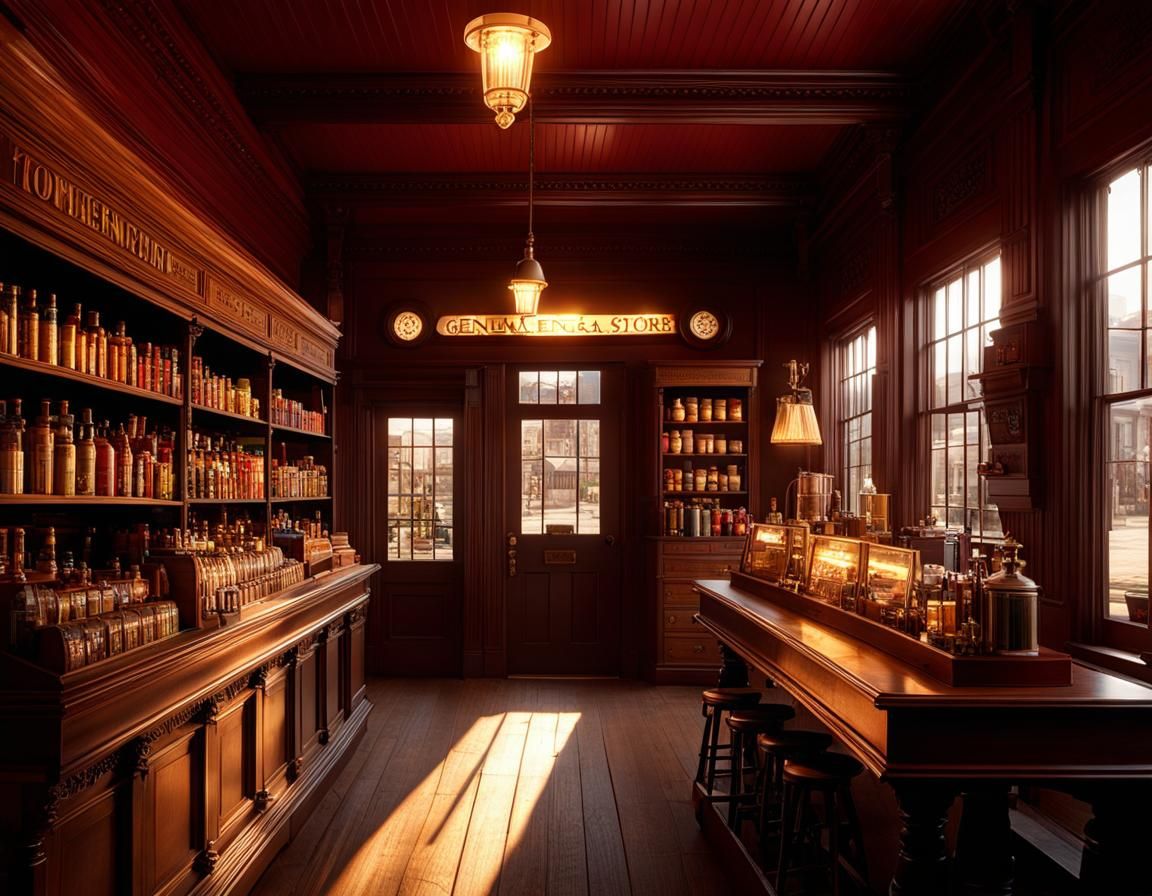 Victorian General Store at Magic Hour