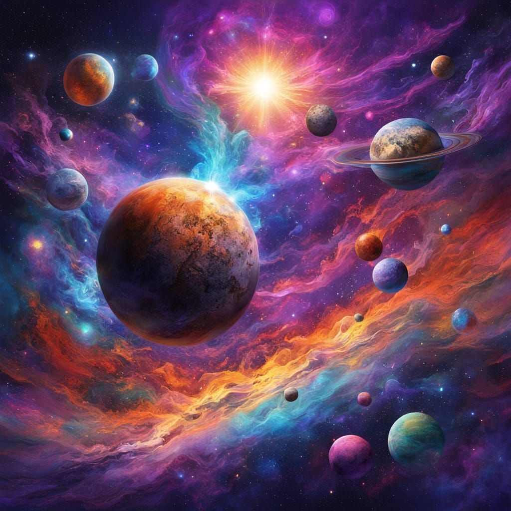 Cosmic Sky in Vibrant Astral Colors