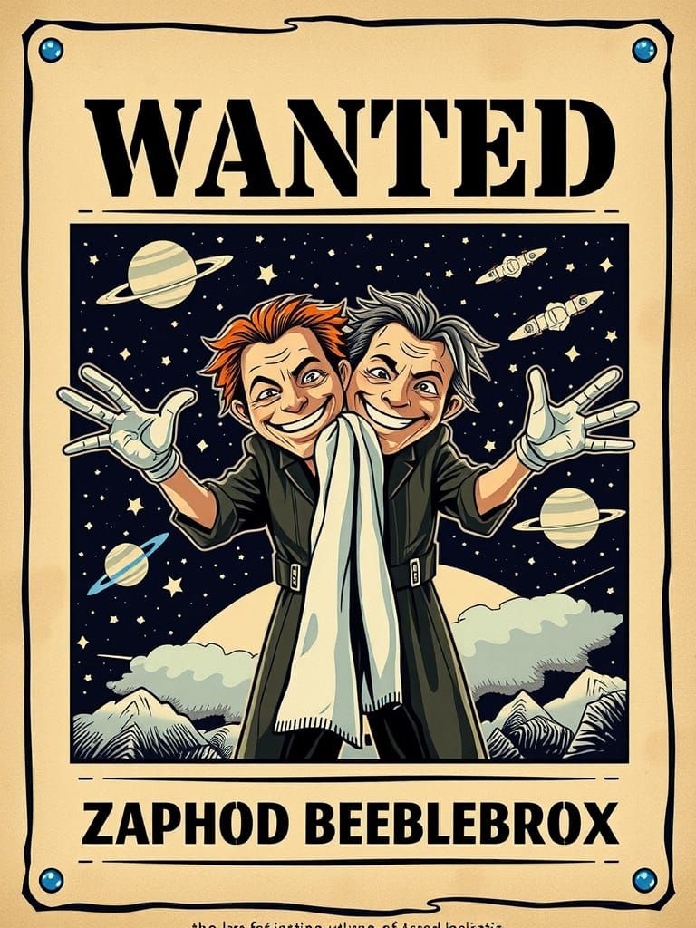 Intergalactic Wanted Poster: Zaphod Beeblebrox