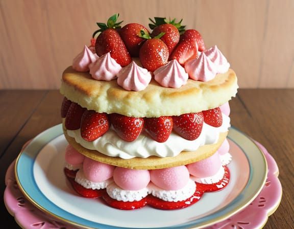 Strawberry Shortcake Cartoon Portrait