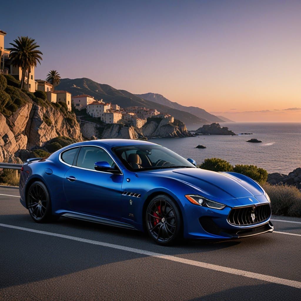 Maserati MC20 in Sunset Coastal Splendor