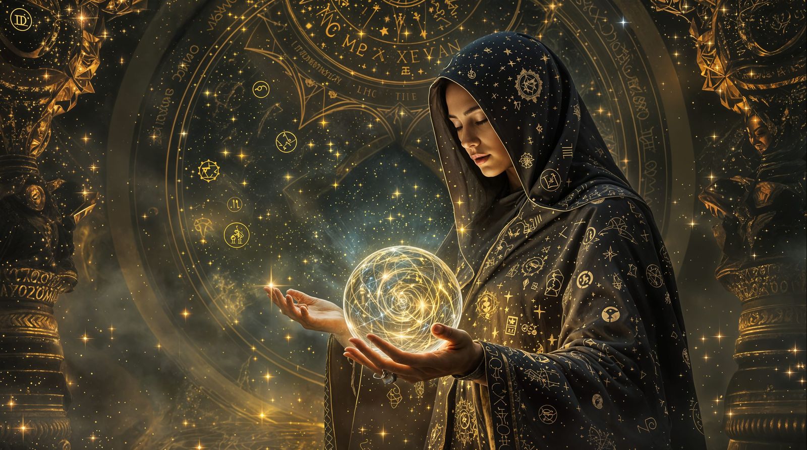 Ancient Oracle in Timeless Chamber