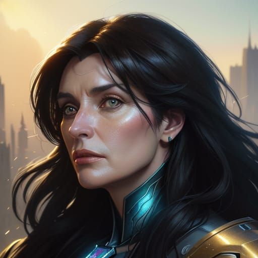 Laura Branigan Portrait in Digital Painting Style