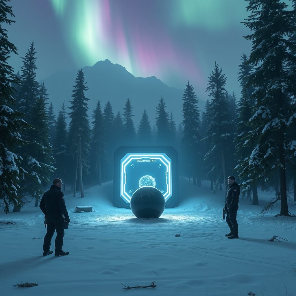 Misty Quantum Research Outpost in Sci-Fi Realism