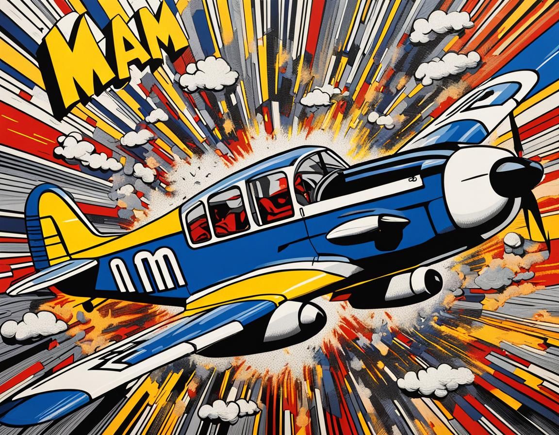 Dynamic Pop Art Explosion in Comic Style