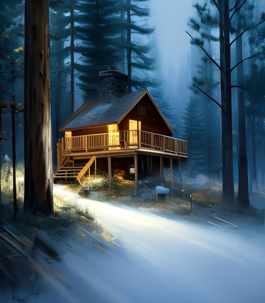 Cabin in Mysterious Woods: Speedpaint Masterpiece