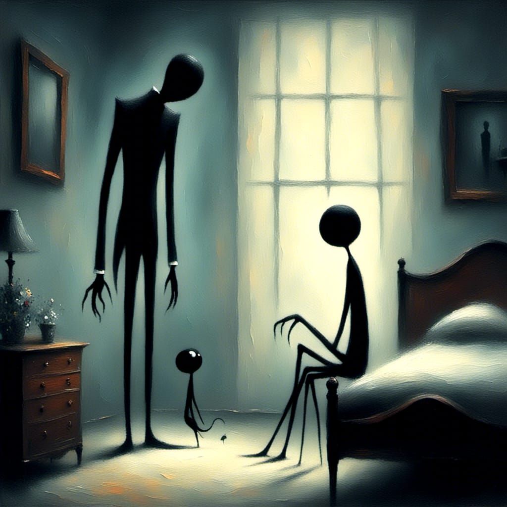 Slenderman Lurking: A Dark Fantasy Creature