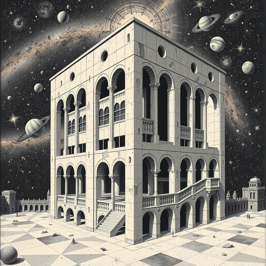 Impossible Structures in Escher-Inspired Architecture