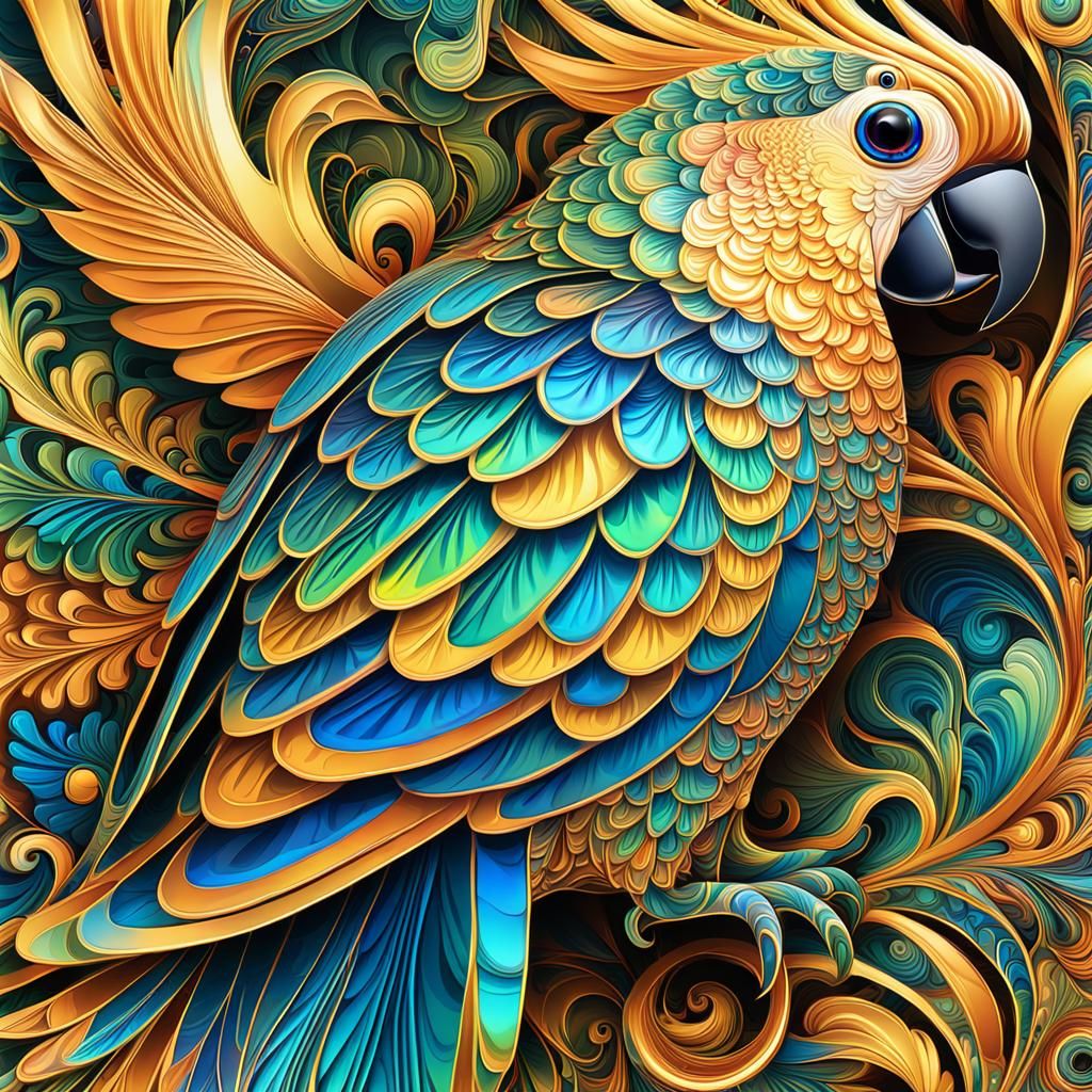 Fractal parrot art #2