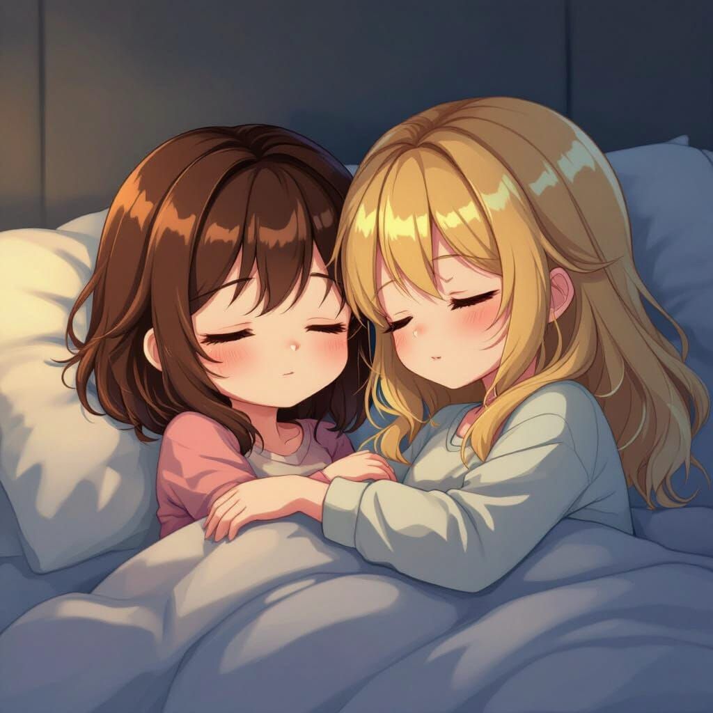 Heartwarming Chibi Anime Girls in Studio Trigger Style