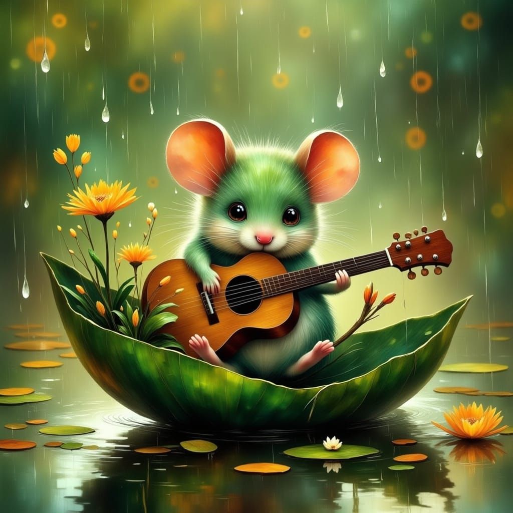 Playing music on the lake