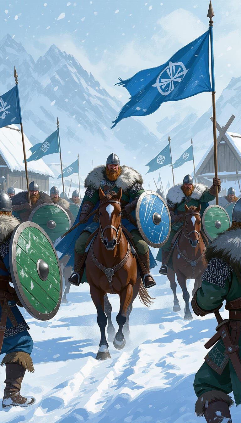 Sturgia Nordic-Slavic Battle Scene in Mount and Blade