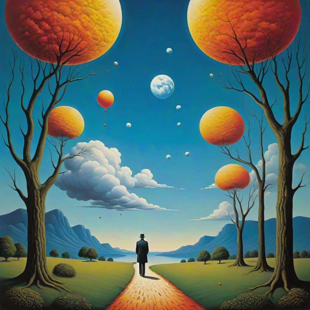 Surreal Dreamscapes in Vibrant Brushstrokes