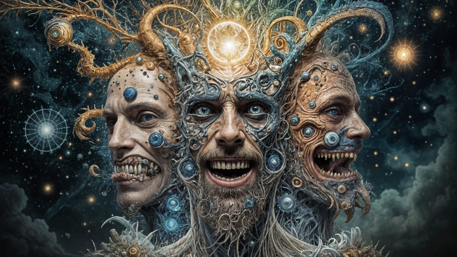 Fractal Faced Man: Digital Inkblot Horror