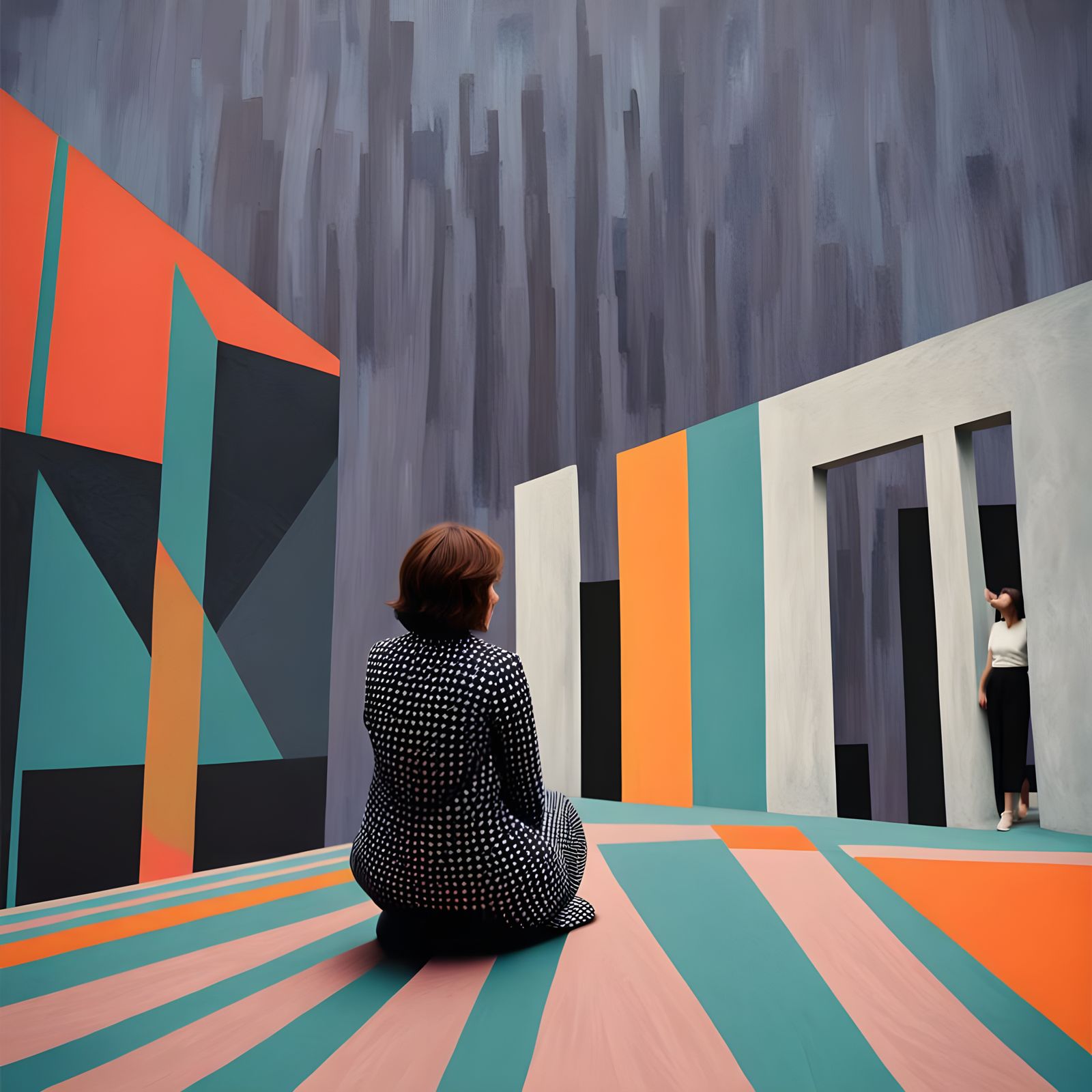 Vibrant Abstraction in Runic Superstition Style, 2024