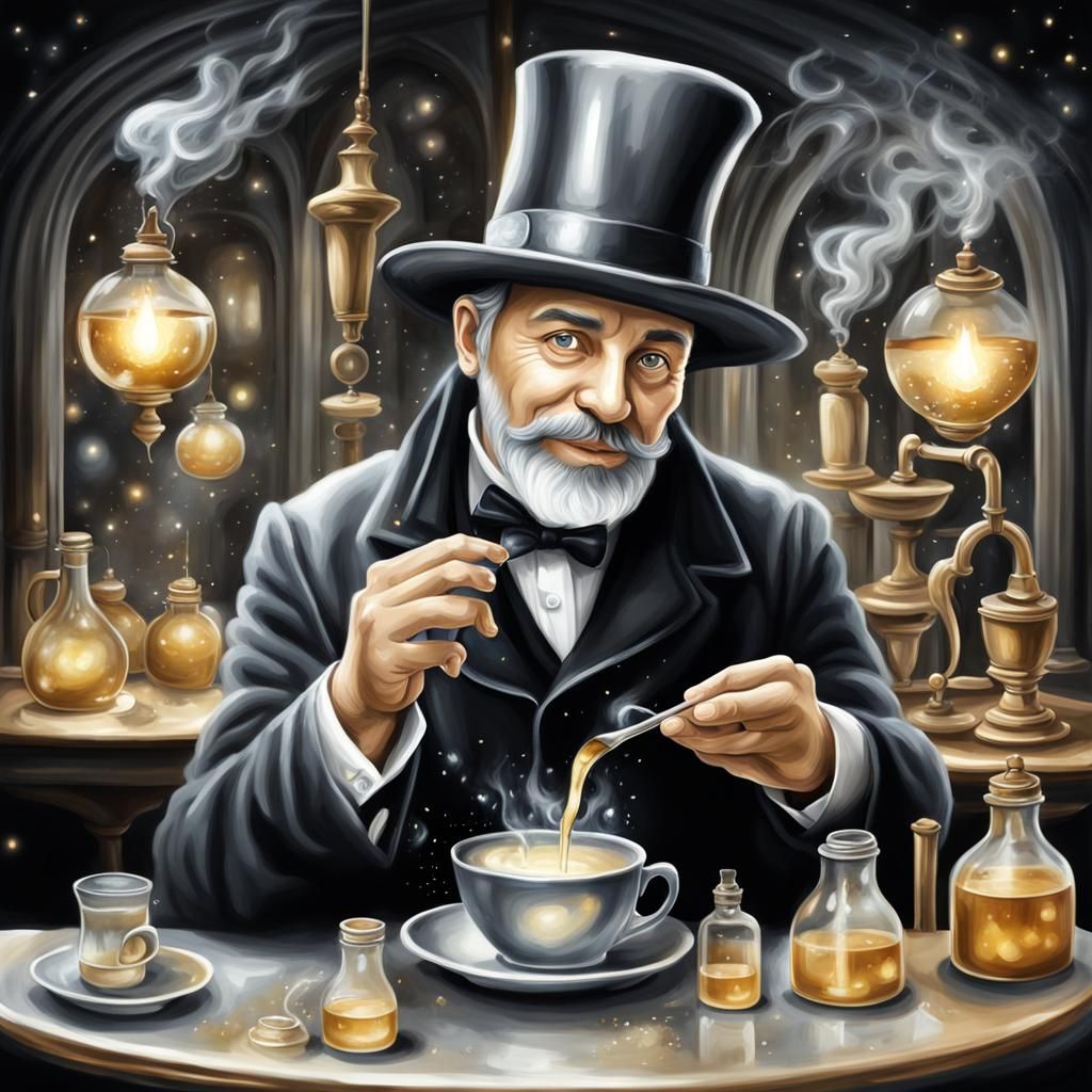Baroque Chemical Magician with Cute Formulas