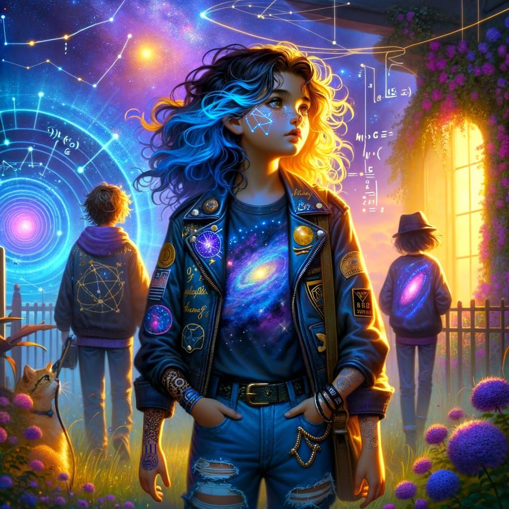 Family in Quantum Void: A Pixar-Style 3D Render