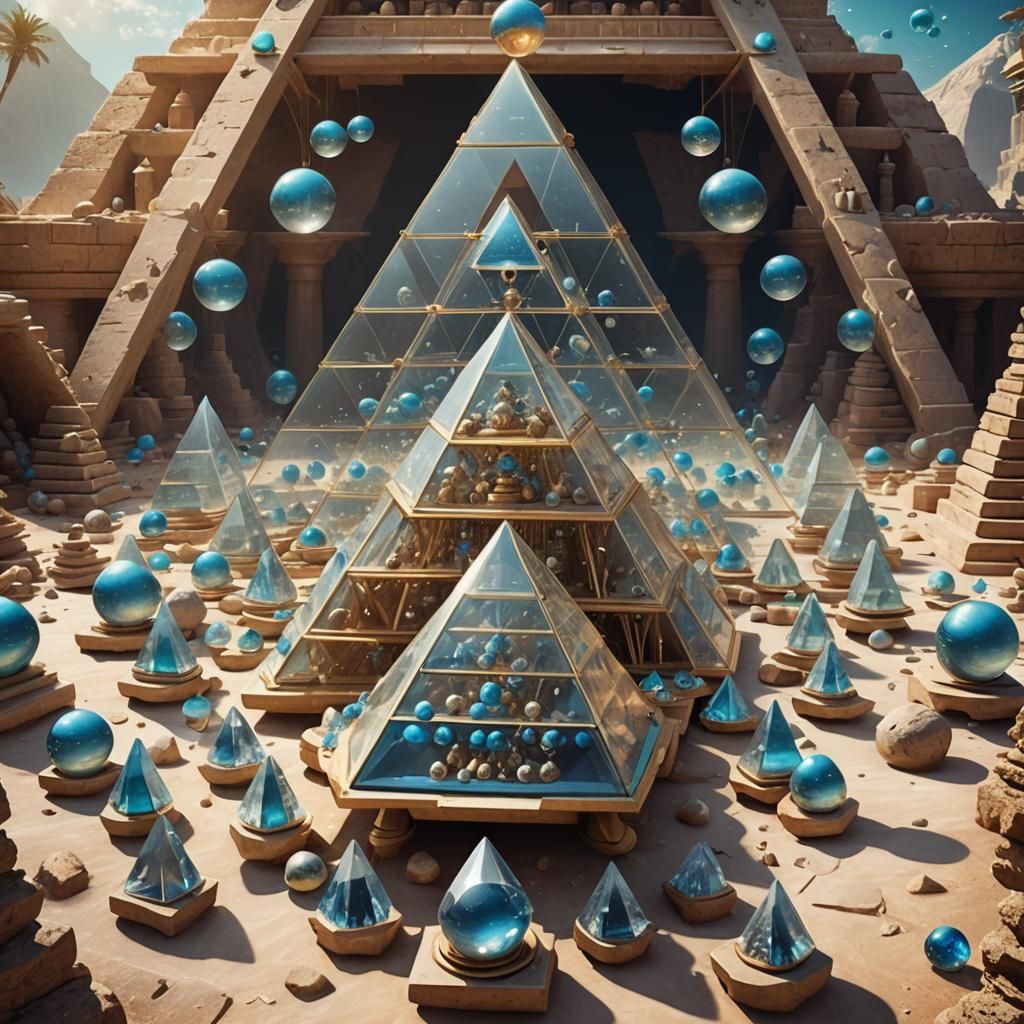 Atlantean Xylophone Player in Crystal Pyramid