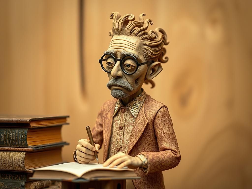 Kurt Vonnegut Carving in Paisley Lace