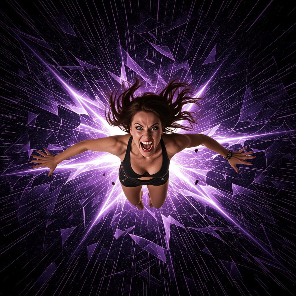 Wild Woman's Chaotic Supernova Explosion in Neo-Fauvist Styl...