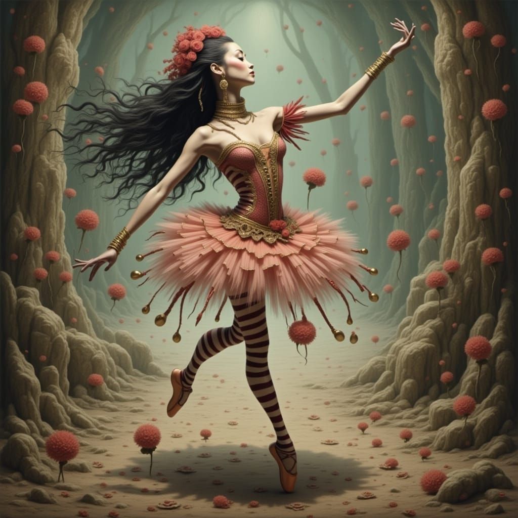 Zebrapunk Ballerina in Motion