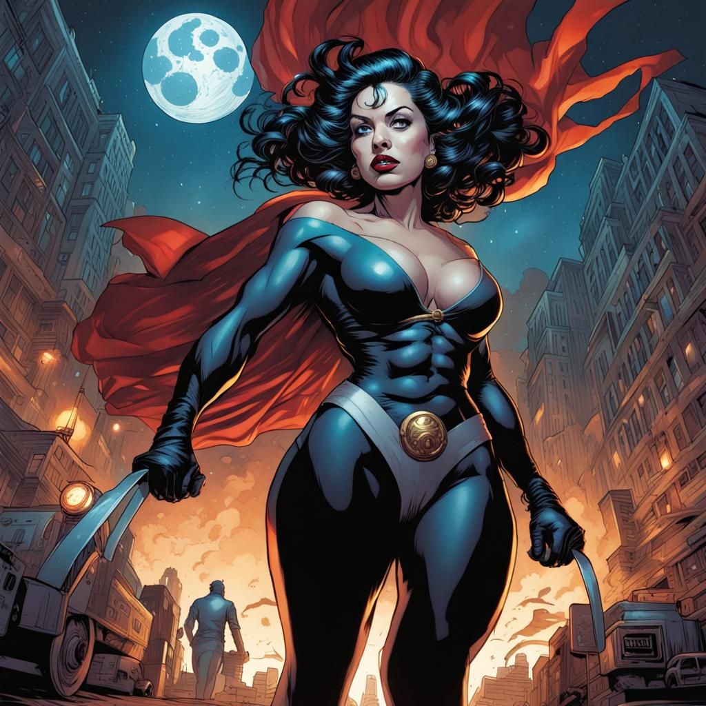 Dynamic Comic Book Art of Madam Gigantic