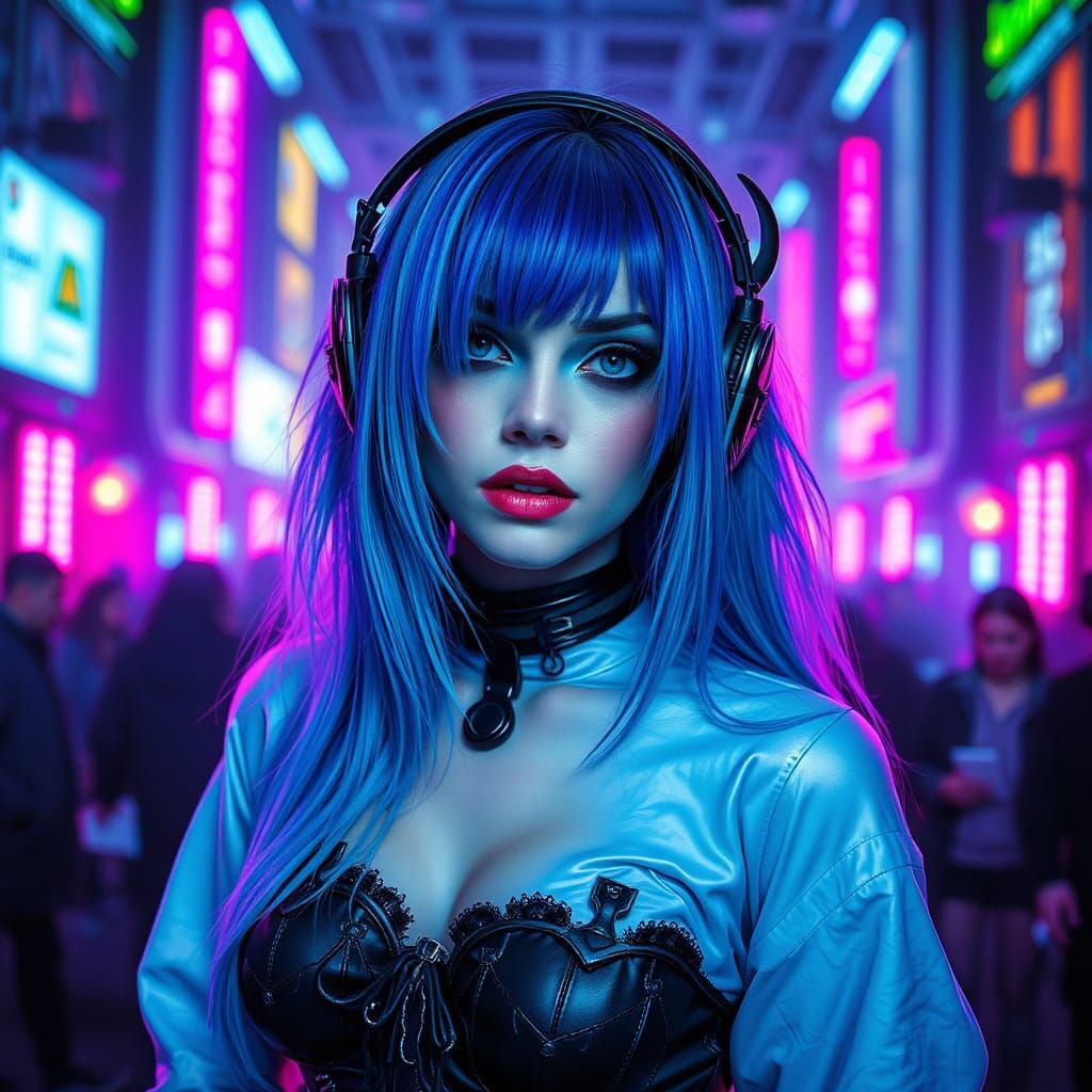 Grunge Gothic Sci-Fi Beauty in Futuristic Style