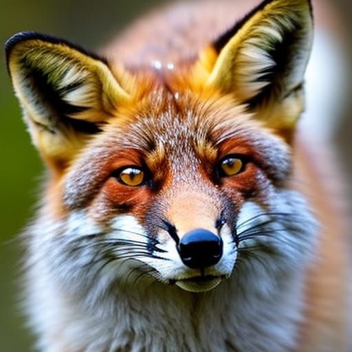 Fox Portrait in Natural Light, Professional Photography
