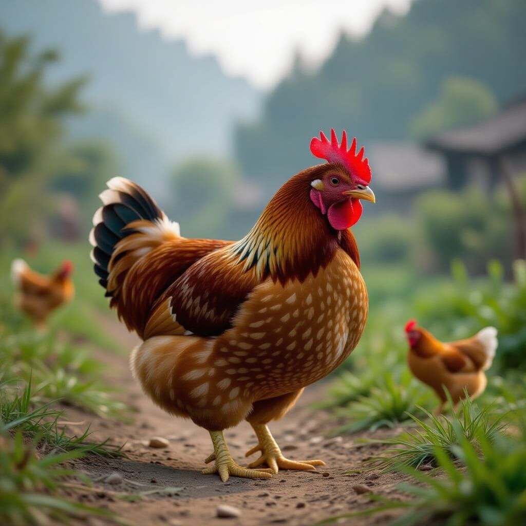 Chicken in Chinese Countryside