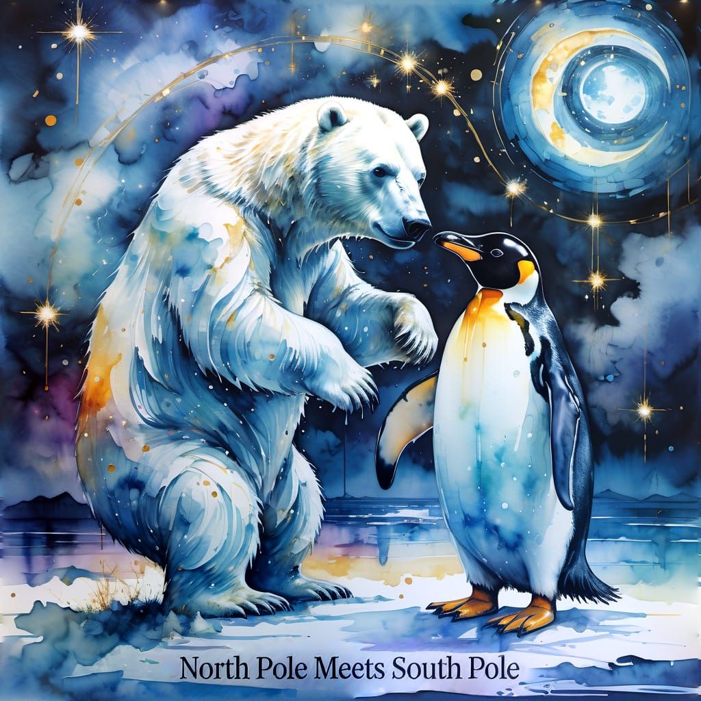 North Pole meets South Pole
