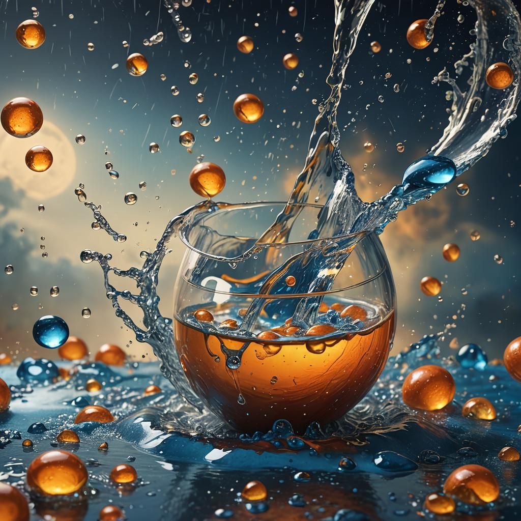 Calabash Pouring Water: Fantasy Matte Painting