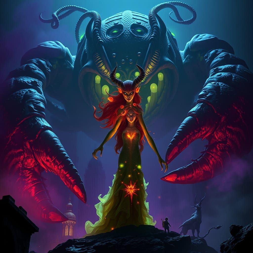 Malevolent Demon Ariel Dominates Dark Fantasy Landscape