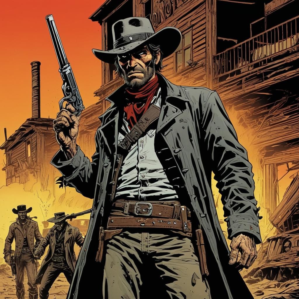 Post-Apocalyptic SciFi Jonah Hex Comic Art