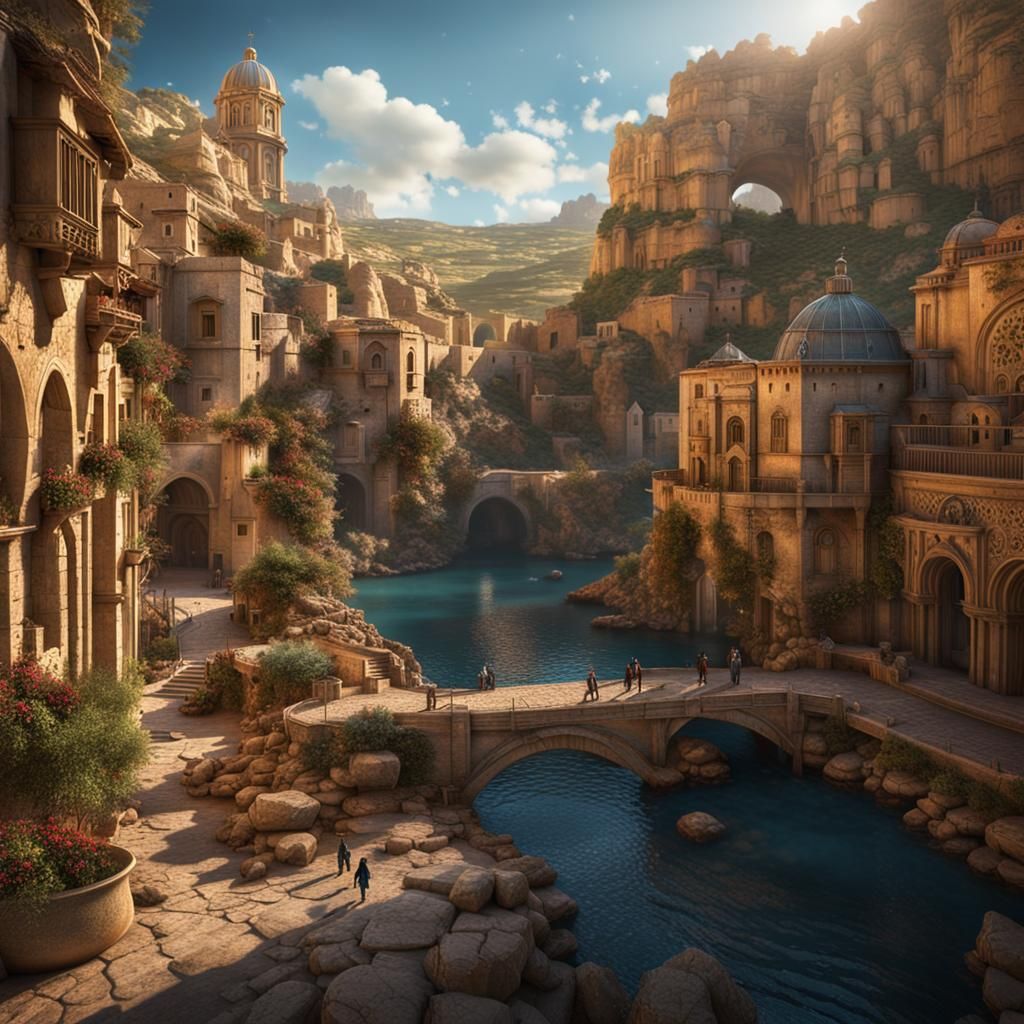 Detailed Matte Painting of Malta in Unreal Engine