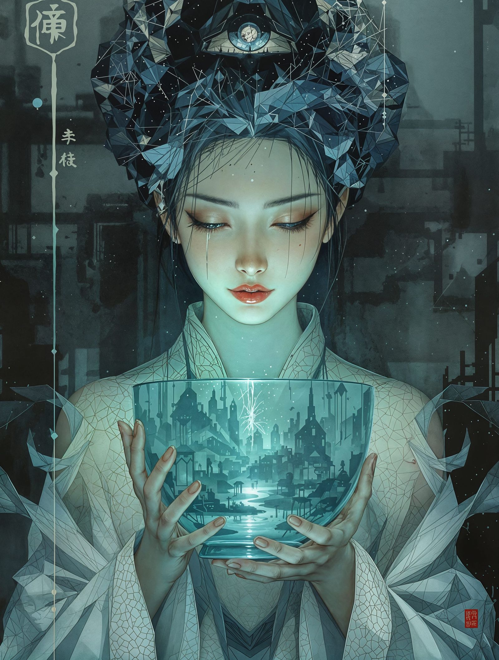 Modern Nihonga Goddess of Compassion