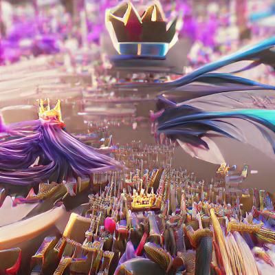 Crown of Tempests in 8K 3D Anime Style
