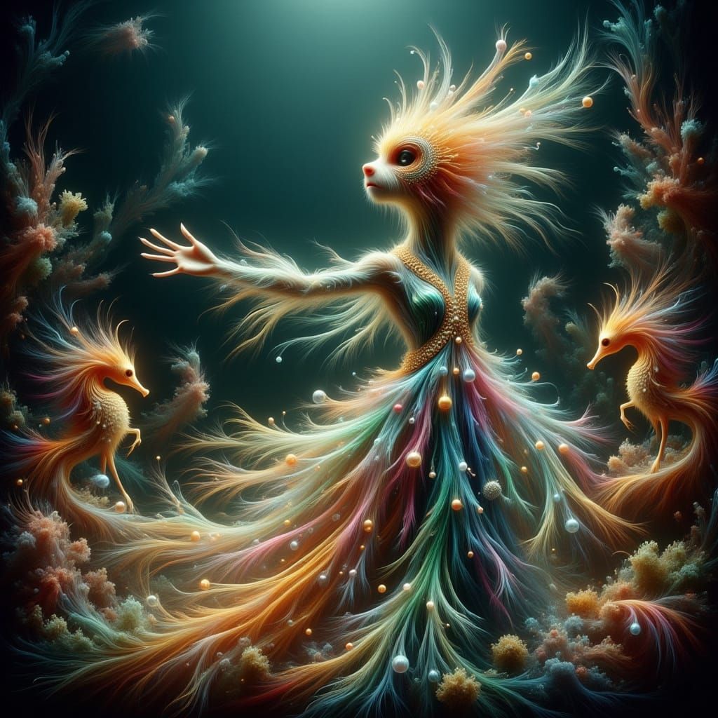 Dogfish Attends Underwater Masquerade Ball