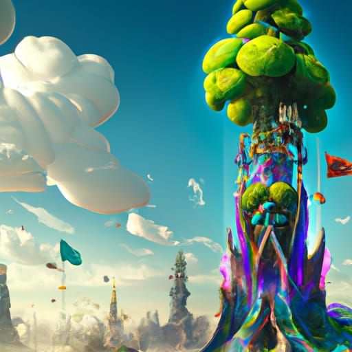 Fantastical Matte Painting with Deep Color