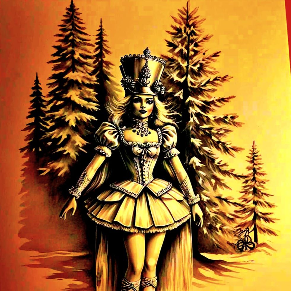 Ballet Dancer in Traditional Regimental Costume