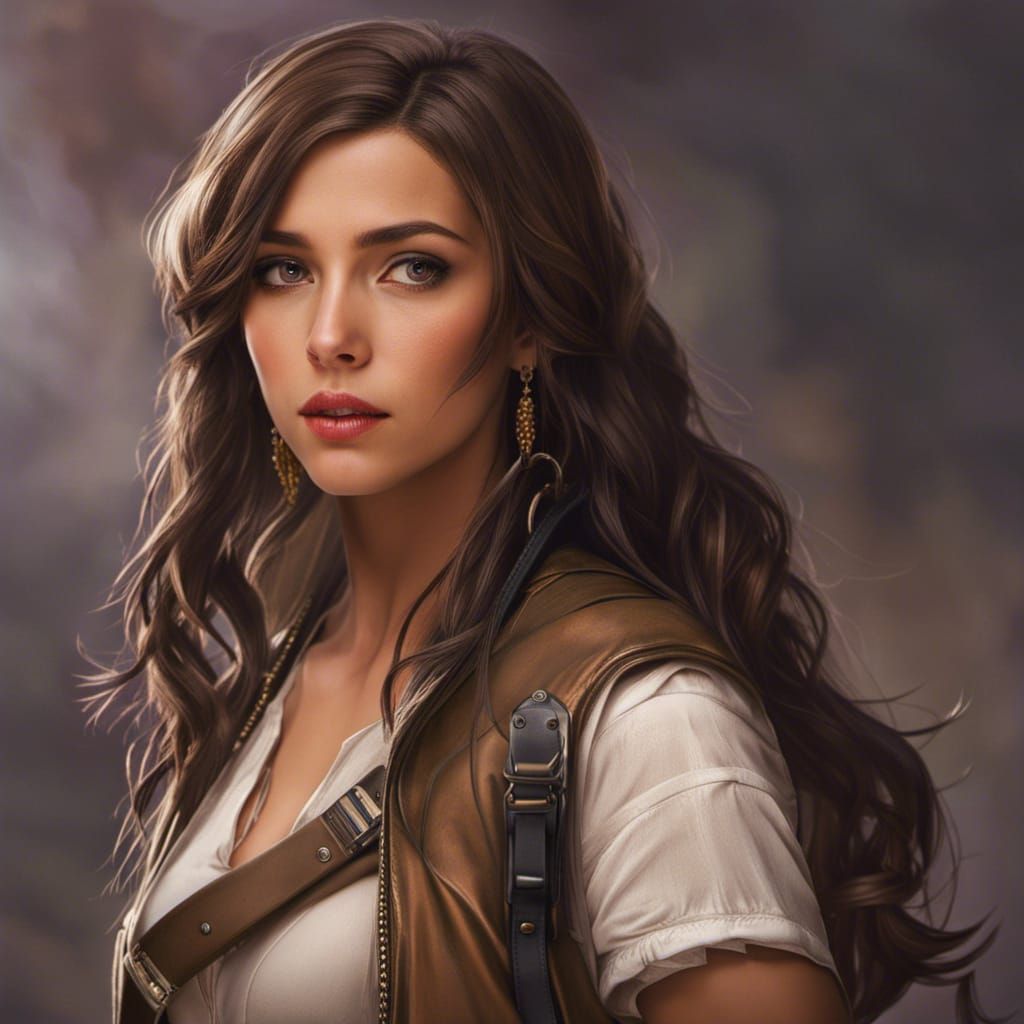 Muscular Tomboy in Tank Top, Digital Art