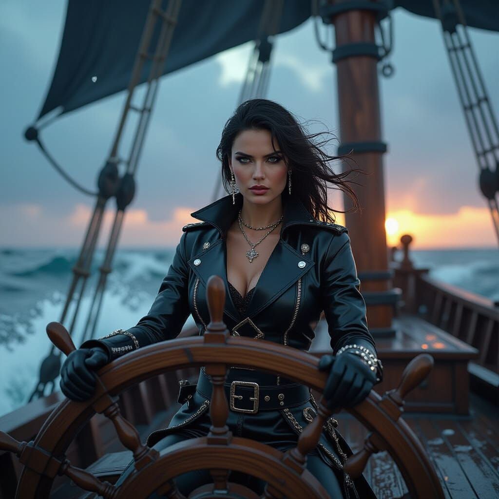 Pirate Supermodel Amidst Storm, Post-Punk Art